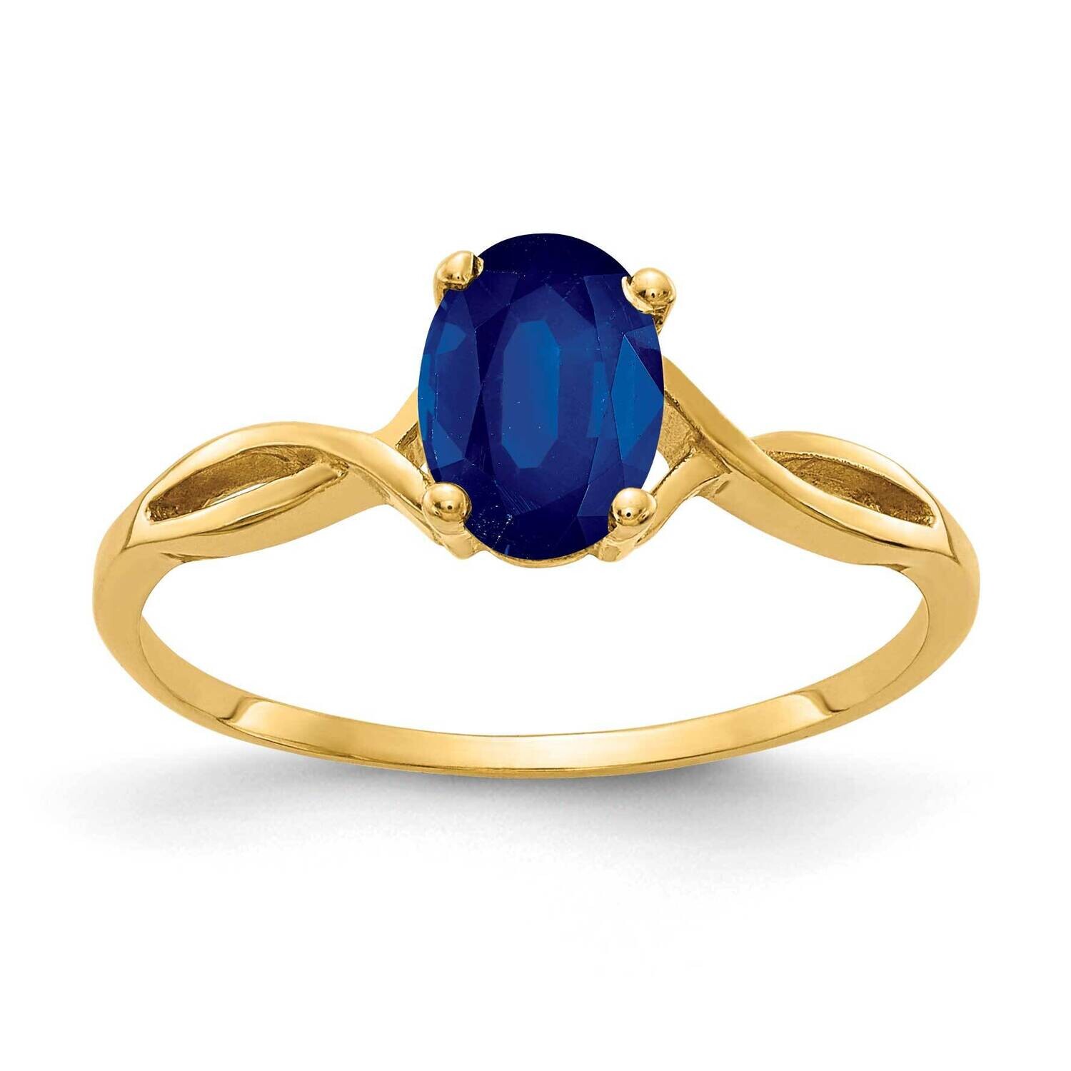 Sapphire Ring 14k Gold 7x5mm Oval Y2197S, MPN: Y2197S, 883957545400