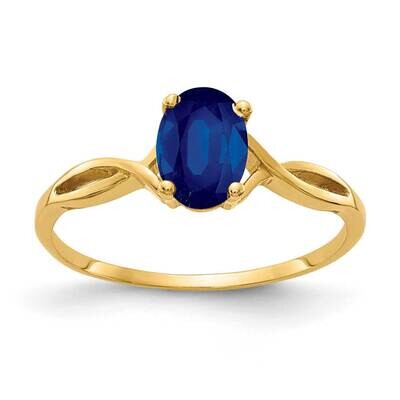 Sapphire Ring 14k Gold 7x5mm Oval Y2197S, MPN: Y2197S, 883957545400