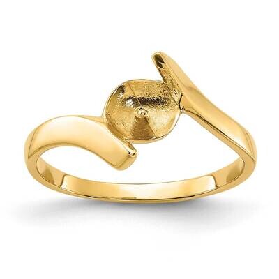 Cultured Pearl Ring Mounting 14k Gold Polished Y1857, MPN: Y1857,