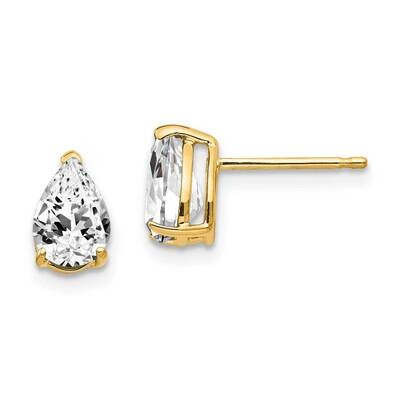 7x5mm Pear CZ Diamond Earrings 14k Gold XE80CZ Diamond, MPN: XE80CZ, 883957103198