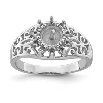 6mm Cultured Pearl &amp; .11ct. Diamond Ring Mounting 14k White Gold Y4385, MPN: Y4385,