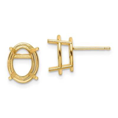 10x8 Oval Earring Mountings 14k Gold XE90, MPN: XE90, 191101835575