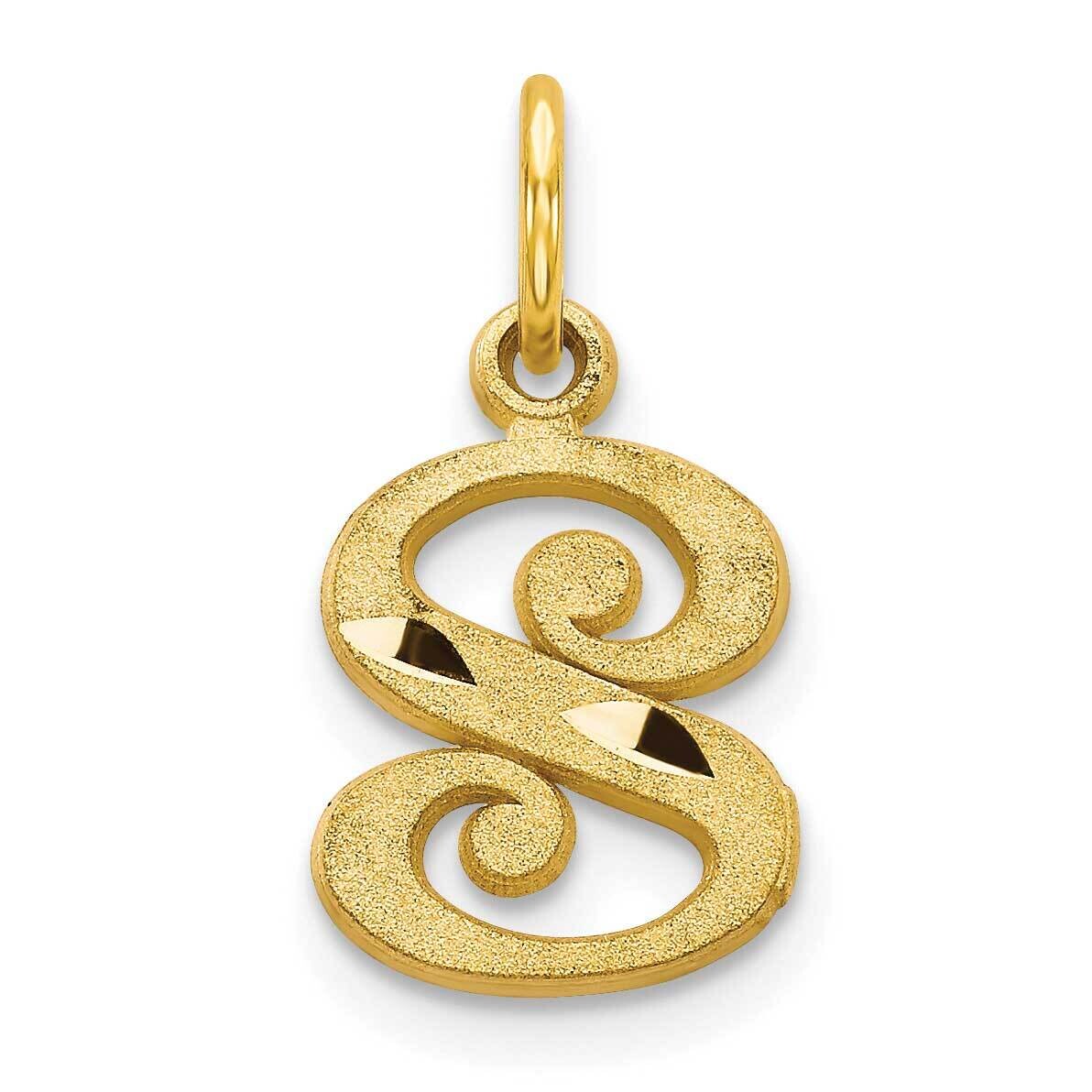 Initial S Charm 10k Gold 10C764S