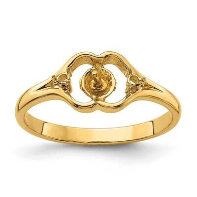6mm Cultured Pearl &amp; .03ct. Diamond Ring Mounting 14k Gold Y4337, MPN: Y4337,