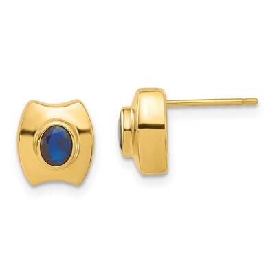 Sapphire Earrings 14k Gold YE334