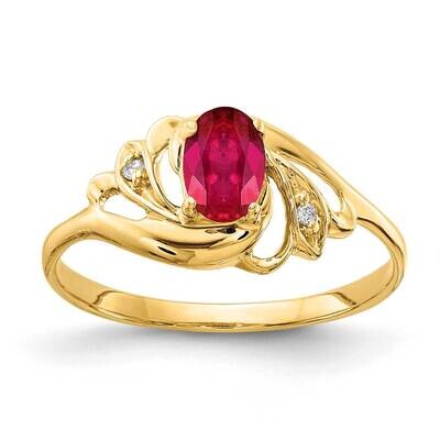 6x4mm Oval Ruby Diamond Ring 14k Gold X9716R_AA, MPN: X9716R_AA, 883957636153