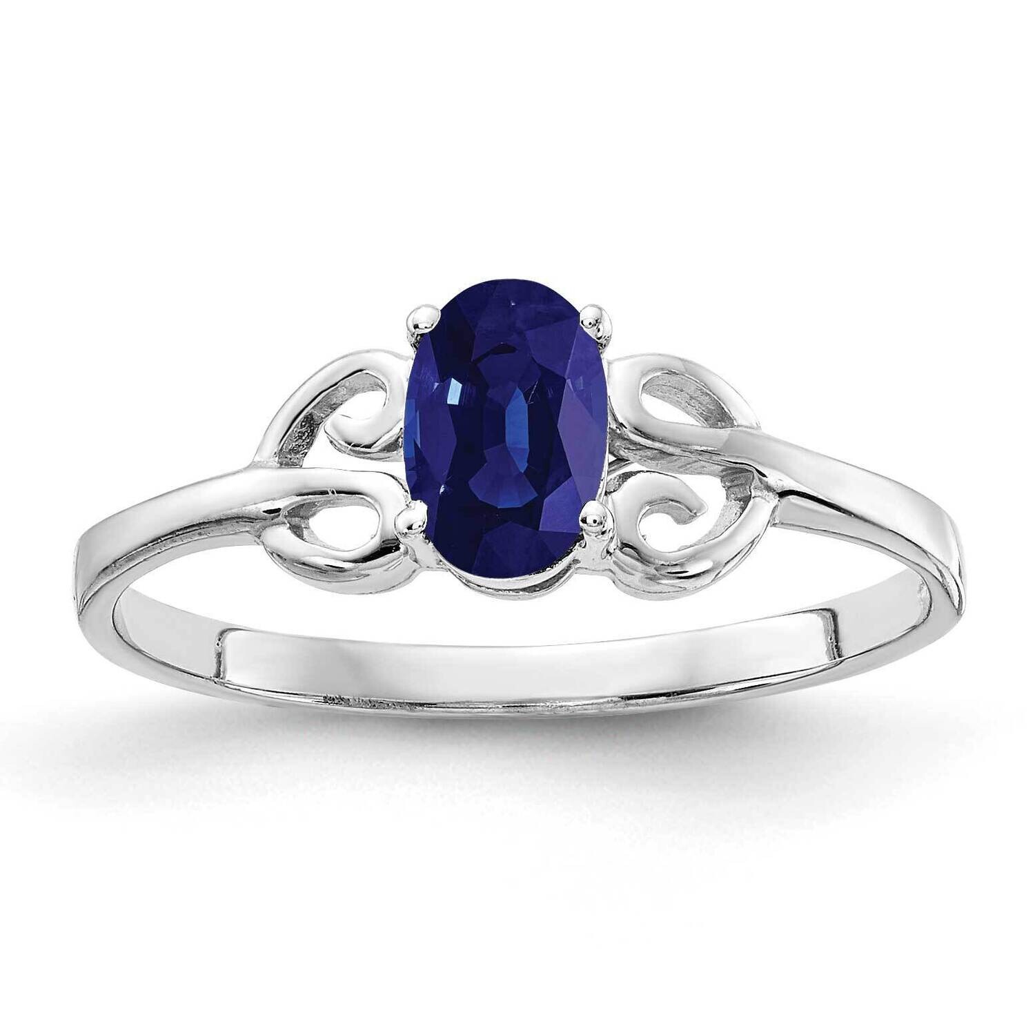 Sapphire Ring 14k white Gold 6x4mm Oval X9687S, MPN: X9687S, 883957577326