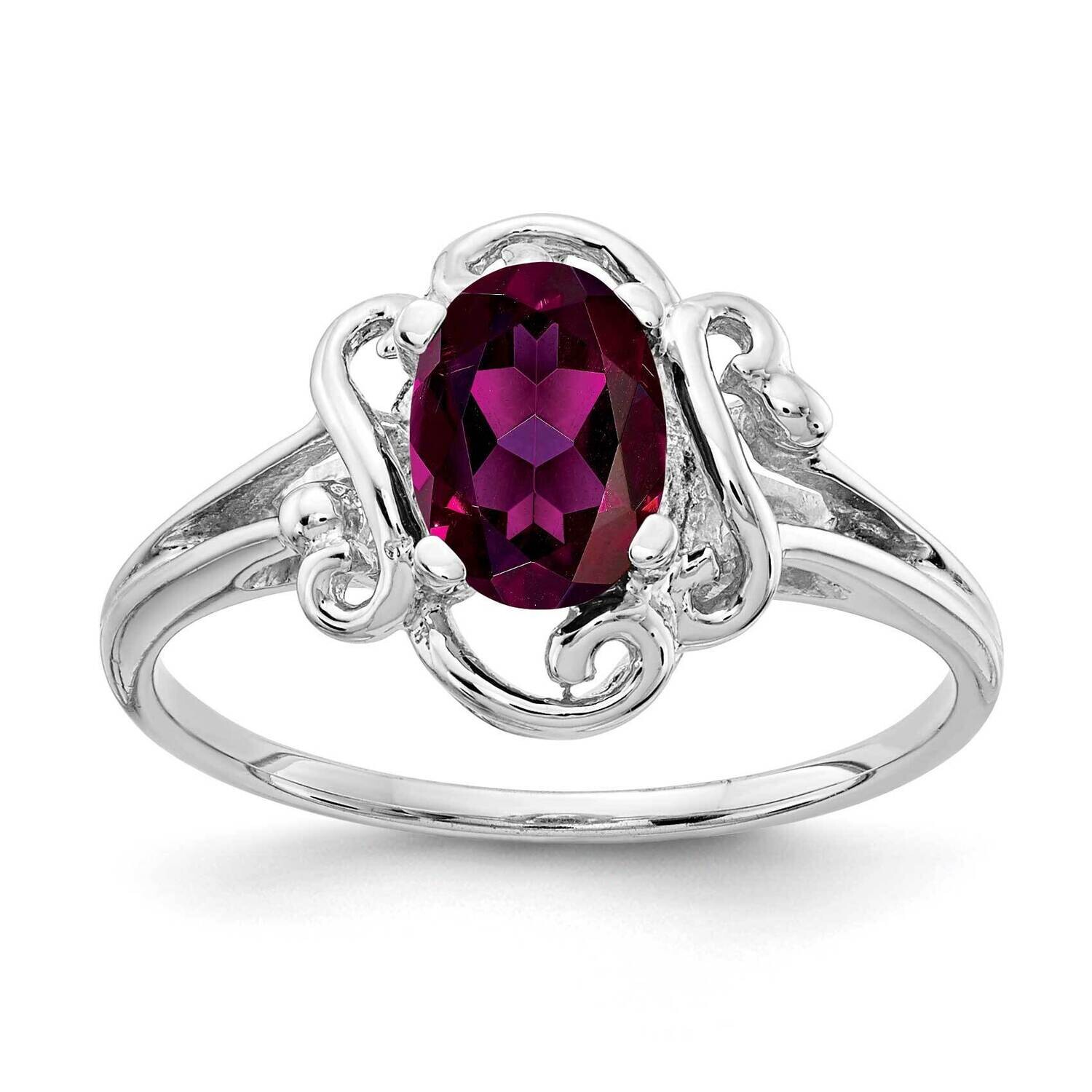 Rhodolite Garnet Ring 14k white Gold 7x5mm Oval Y2228RG, MPN: Y2228RG, 883957555751