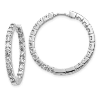 Hinged Hoop Earrings 14k White Gold Diamond Quality: AA XE867WAA, MPN: XE867WAA, 883957106274