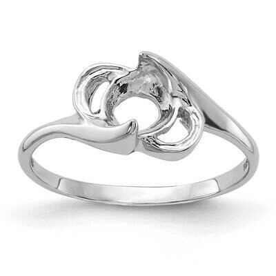 Polished Cultured Pearl Ring Mounting 14k White Gold Y2007, MPN: Y2007,