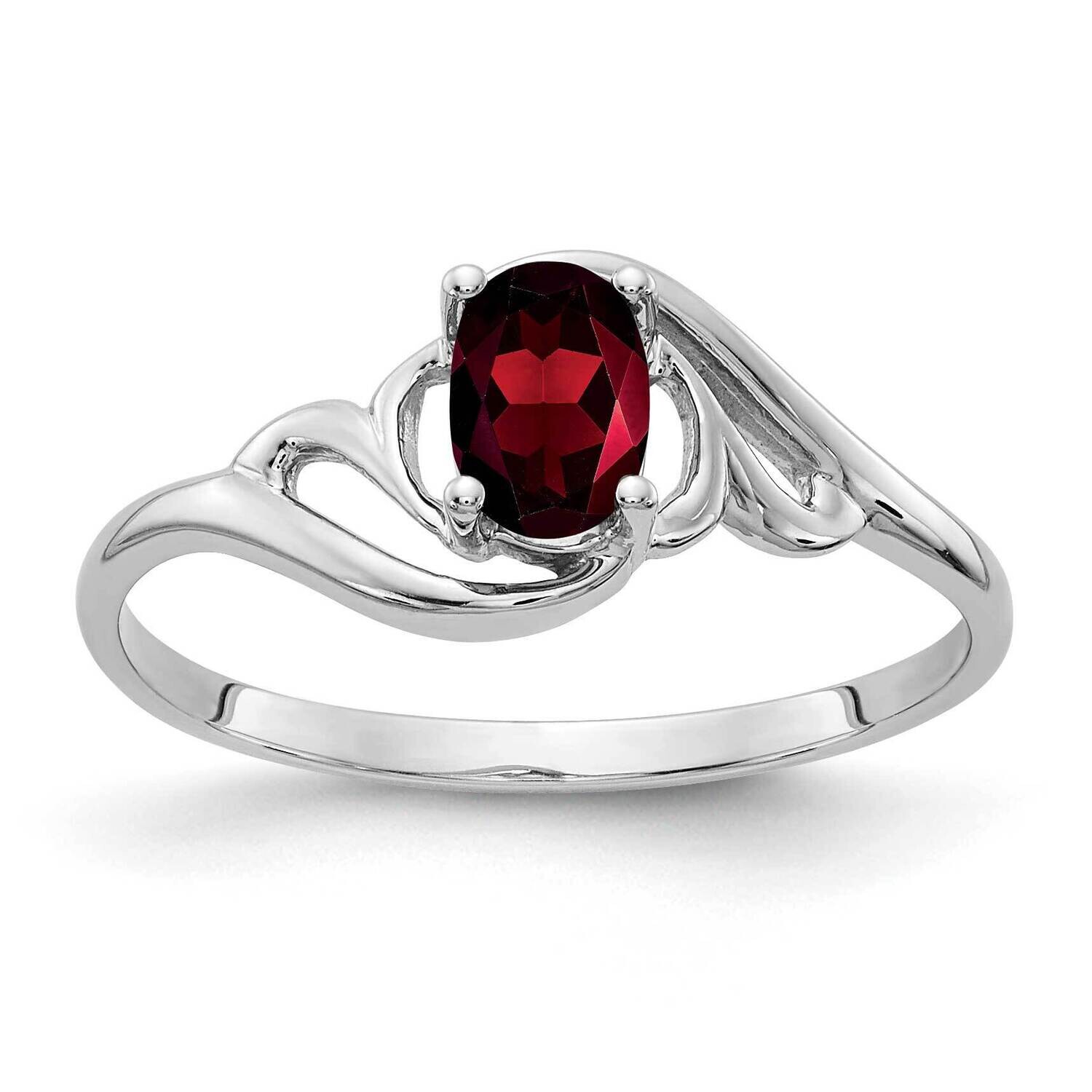 Garnet Ring 14k white Gold 6x4mm Oval Y2094GA, MPN: Y2094GA, 883957708188