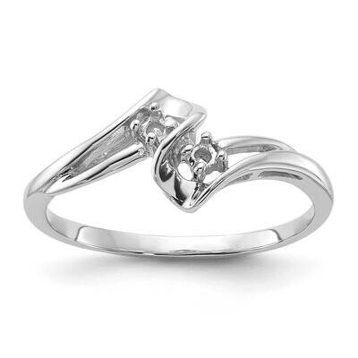 0.05ct. Diamond Ring Mounting 14k White Gold Y1666, MPN: Y1666,