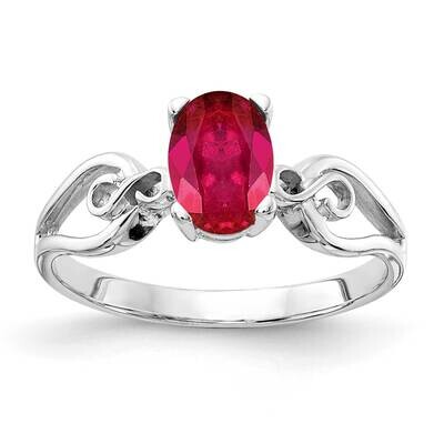 Ruby Ring 14k white Gold 8x6mm Oval Y2236R, MPN: Y2236R, 883957626574