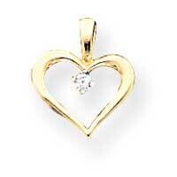 A Diamond Heart Pendant 14k Gold XH6A