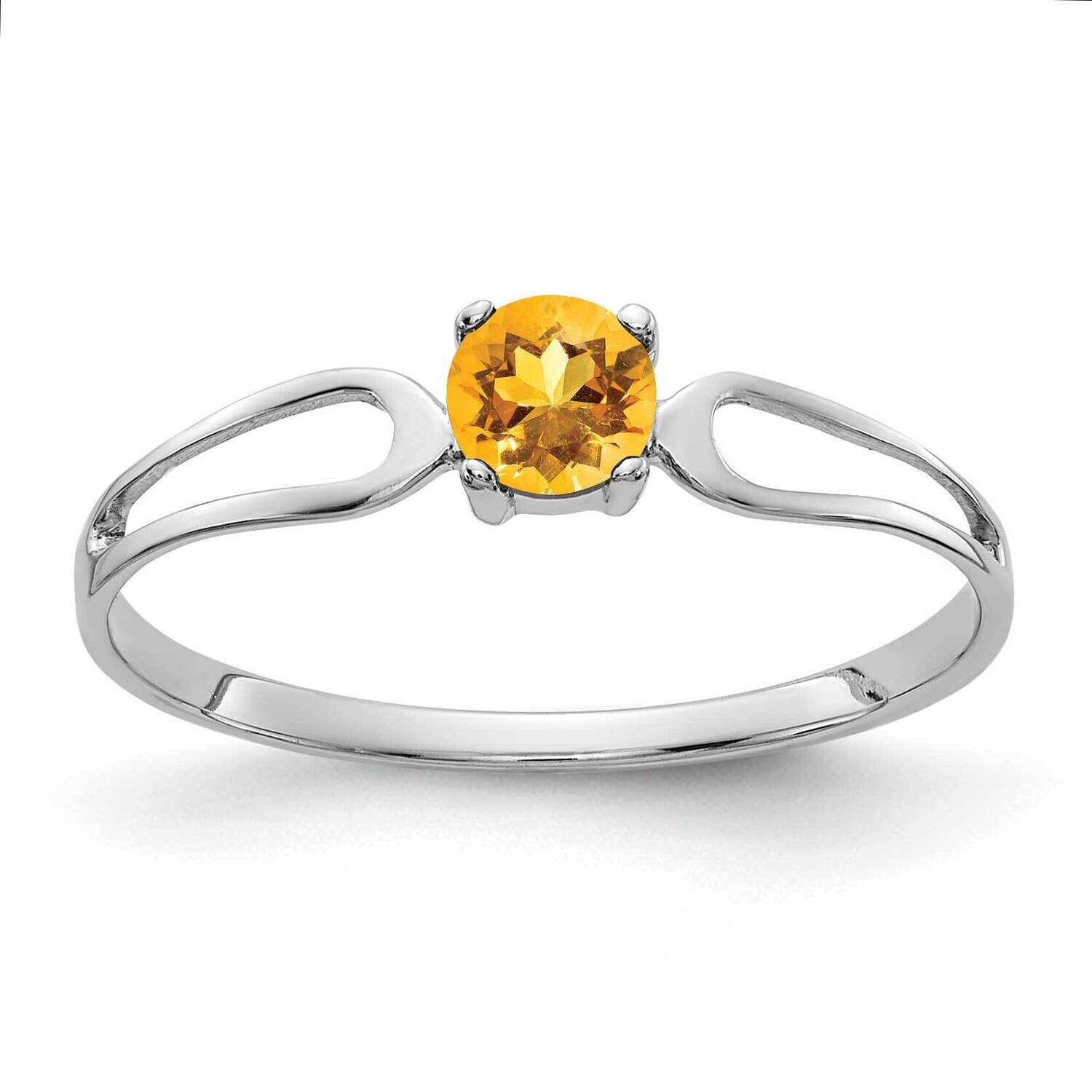 4mm Citrine Ring 14k white Gold X9673CI, MPN: X9673CI, 883957046594