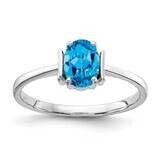 Blue Topaz Ring 14k white Gold 7x5mm Oval Y2220BT, MPN: Y2220BT, 883957551159