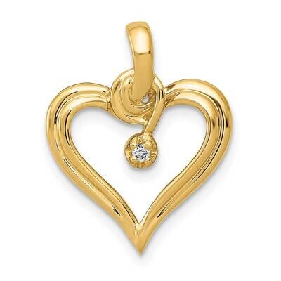 Diamond Heart Pendant 14k Gold XH23AA, MPN: XH23AA, 883957113395