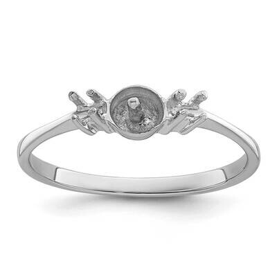 Polished .08ct. Diamond &amp; Cultured Pearl Ring Mounting 14k White Gold X9742, MPN: X9742,