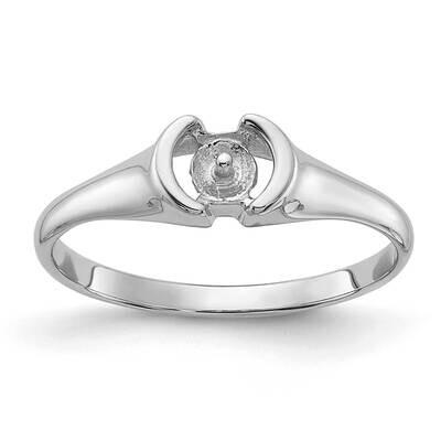 Polished Cultured Pearl Ring Mounting 14k White Gold Y1856, MPN: Y1856,