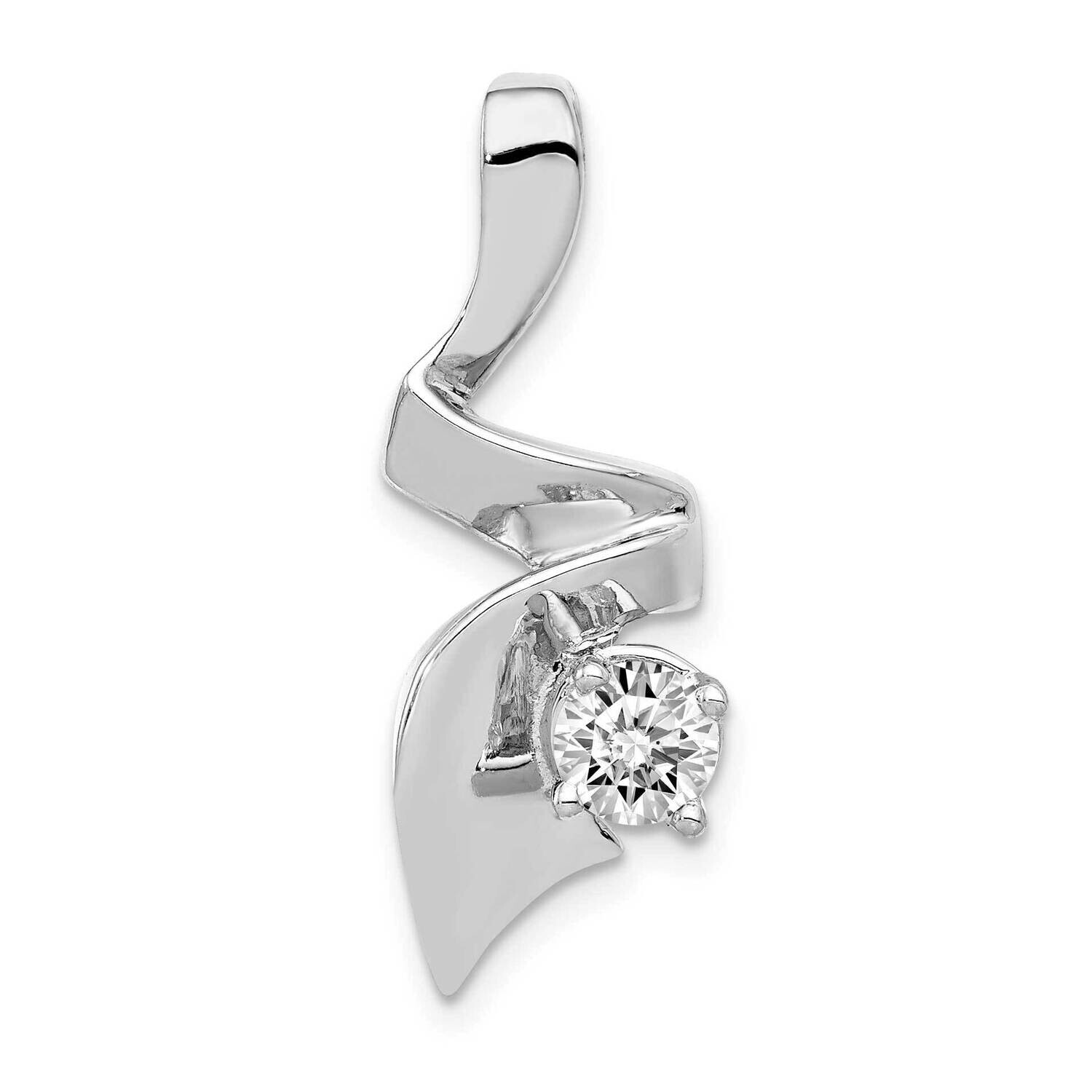 Holds 5mm Stone, Chain Slide Mounting 14k White Gold XSW112