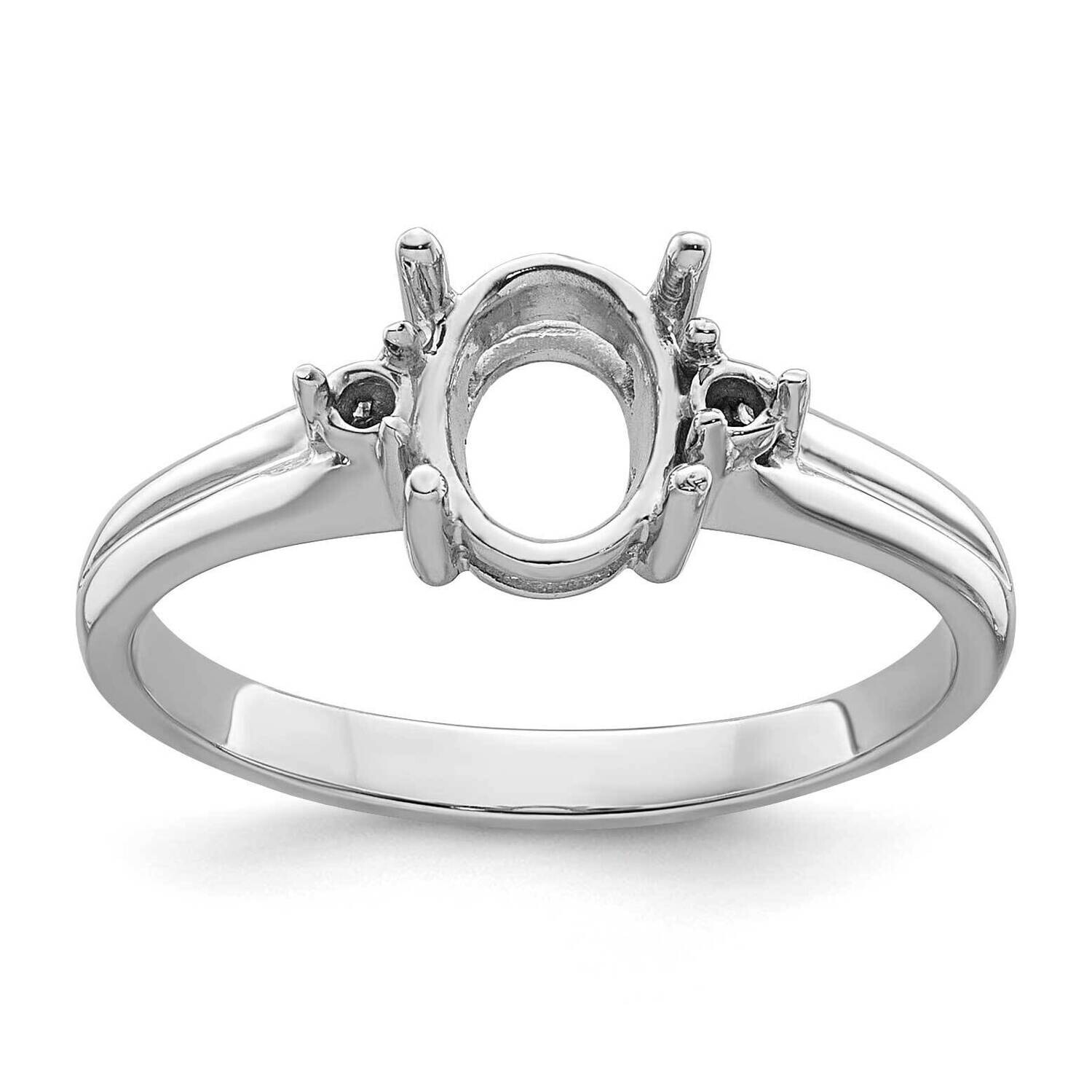 Diamond & Gemstone Ring Mounting 14k White Gold Y4600
