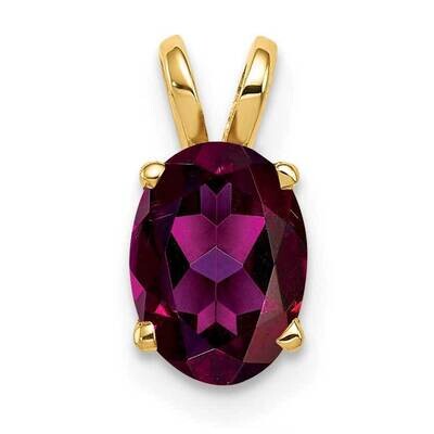Rhodolite Garnet pendant 14k Gold 8x6mm Oval XP423RG, MPN: XP423RG, 883957202037