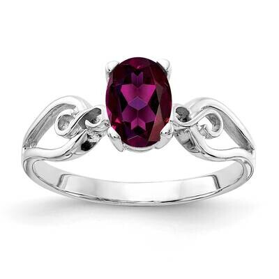 Rhodolite Garnet Ring 14k white Gold 8x6mm Oval Y2236RG, MPN: Y2236RG, 883957626482