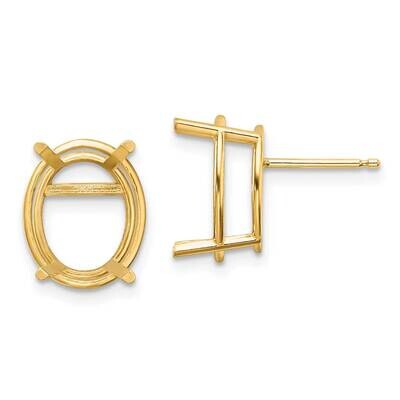 12x10 Oval Earring Mountings 14k Gold XE91, MPN: XE91, 191101835599