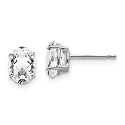 Cubic ZirconiDiamond Oval Stud Earring 14k Gold XE87WCZ, MPN: XE87WCZ, 883957107677