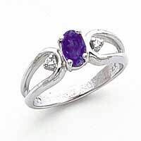 6x4mm Oval Tanvorite Aa Diamond Ring 14k White Gold Y2082TV/AA, MPN: Y2082TV_AA, 883957710211