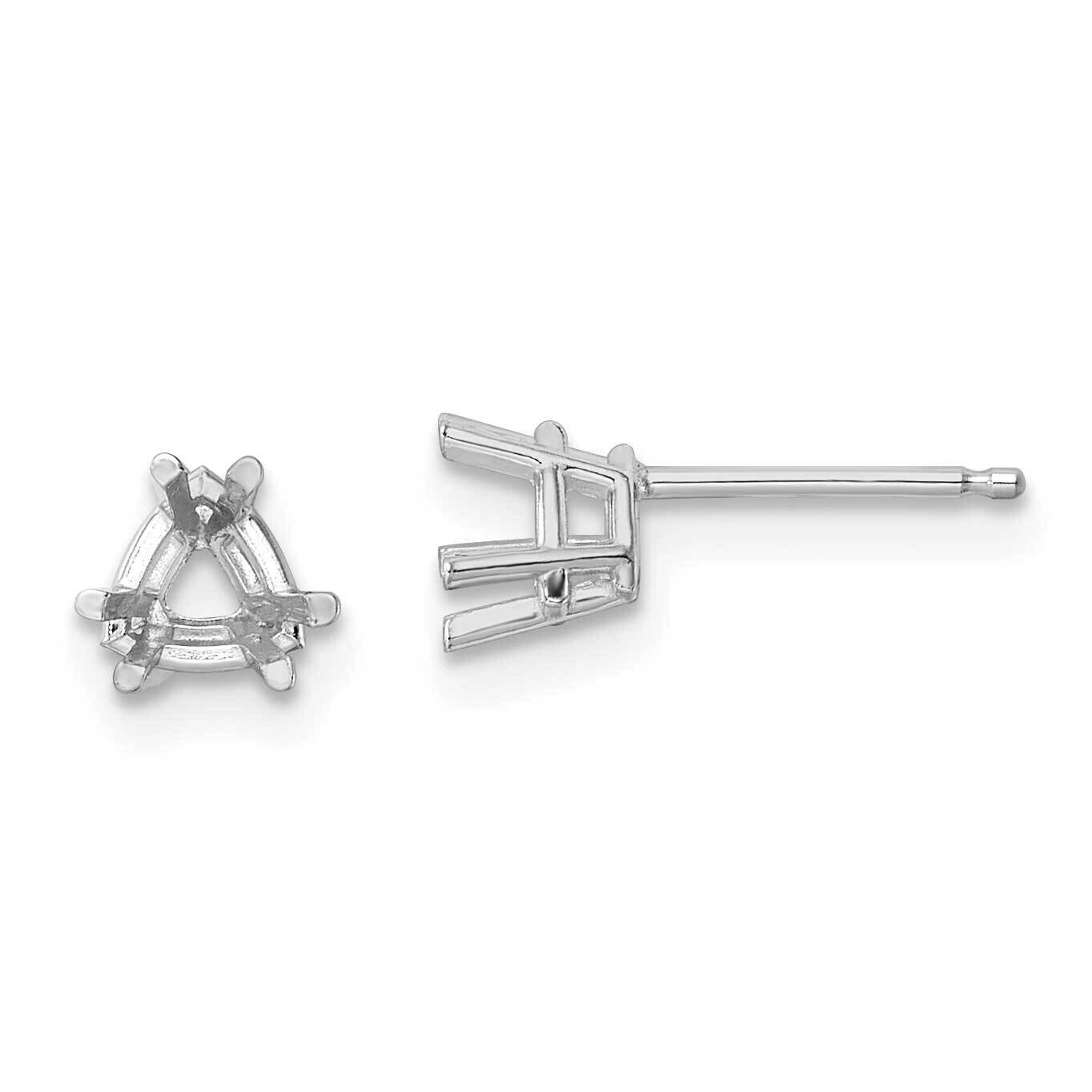 5mm Trillion Earring Mountings 14k White Gold XE93W, MPN: XE93W, 191101835636