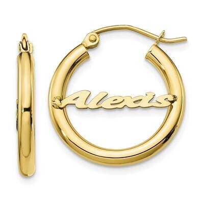 Polished Tube Earrings 10k Gold 10XNA255Y, MPN: 10XNA255Y, 191101093067
