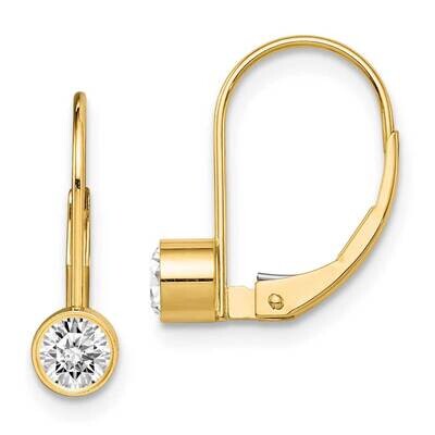 3.75mm Round Leverback Earring Mountings 14k Gold XLB14, MPN: XLB14,