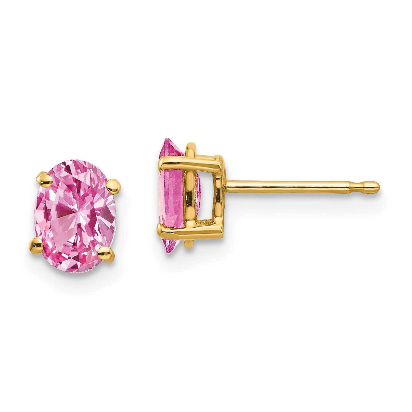 Pink Sapphire Earrings 14k Gold XE87SP-B, MPN: XE87SP-B, 883957337920