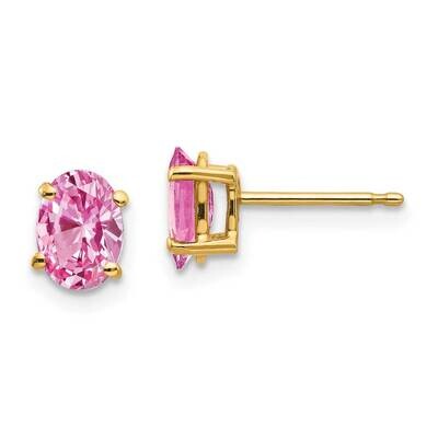 Pink Sapphire Earrings 14k Gold XE87SP-B, MPN: XE87SP-B, 883957337920