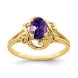 Amethyst Ring 14k Gold 7x5mm Oval Y2227AM, MPN: Y2227AM, 883957539171