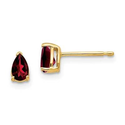 5x3mm Pear Garnet Earrings 14k Gold XE78GA, MPN: XE78GA, 883957338712