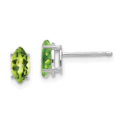7x3.5mm Peridot Marquise Stud Earring 14k Gold XE103WPE, MPN: XE103WPE, 883957089805