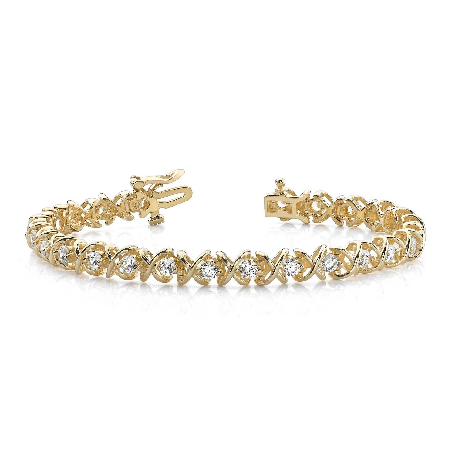 Diamond tennis bracelet 14k Gold X634AA, MPN: X634AA, 883957195322