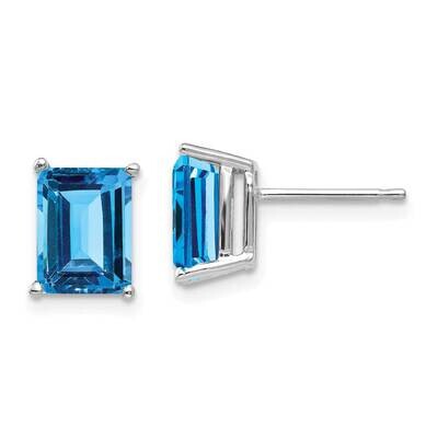 8x6mm Emerald Earring Mountings 14k White Gold XE67W, MPN: XE67W, 191101835087