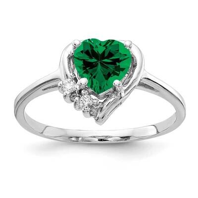 6mm Heart Mount St. Helens Diamond Ring 14k White Gold Y2234MS_AA, MPN: Y2234MS_AA, 883957549644