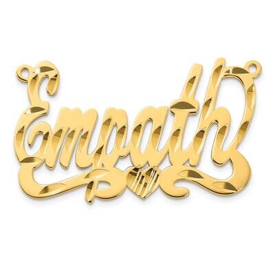 0.013 Gauge Diamond-cut Nameplate Pendant 10k Gold 10XNA150Y, MPN: 10XNA150Y, 191101092336