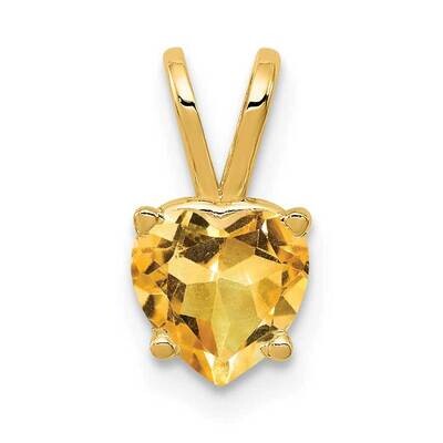 6mm Heart Citrine pendant 14k Gold XP429CI, MPN: XP429CI, 883957232218