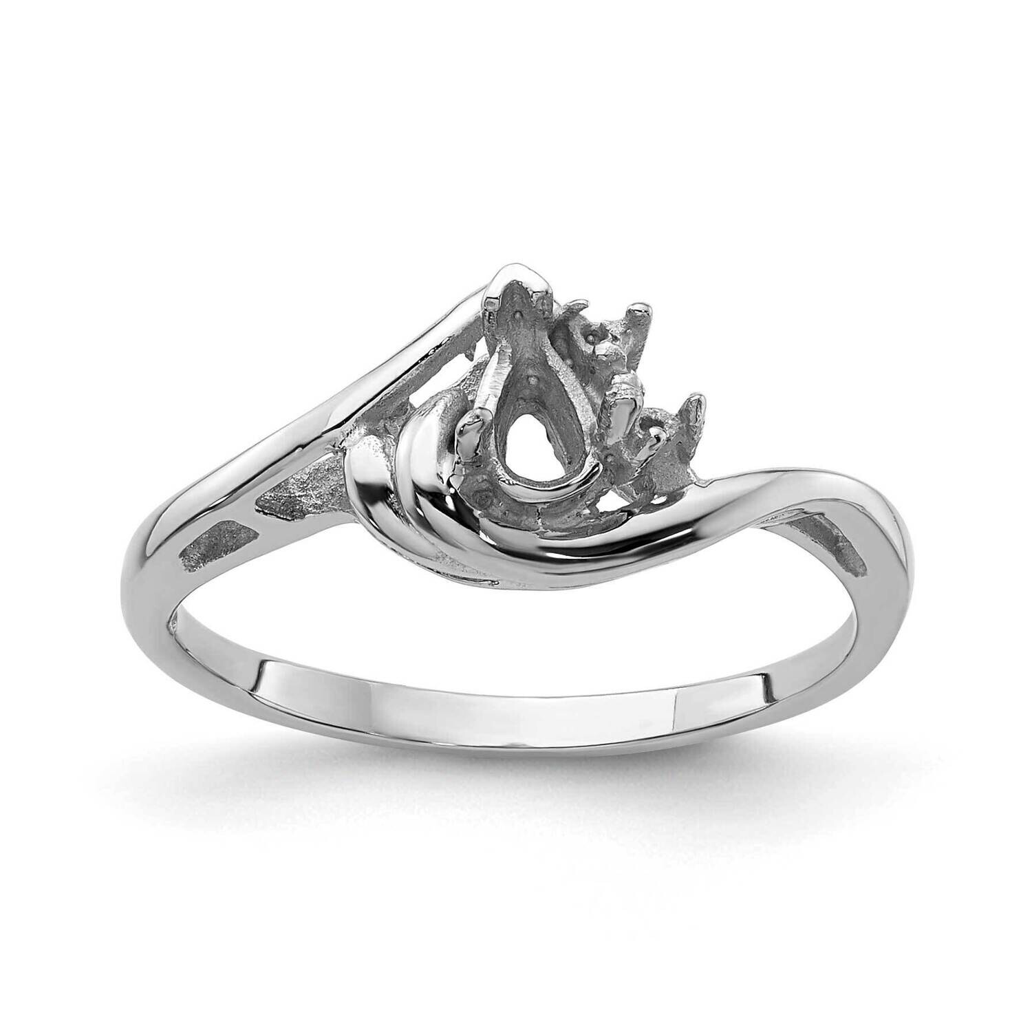 Diamond & Gemstone Ring Mounting 14k White Gold Y4628