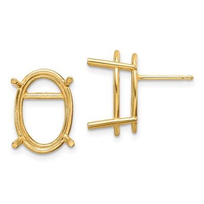 14x10 Oval Earring Mountings 14k Gold XE92, MPN: XE92, 191101835612