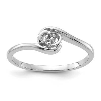 Polished Diamond Ring Mounting 14k White Gold Y1707, MPN: Y1707,