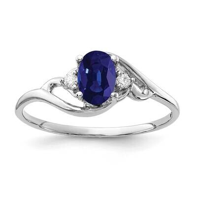 Sapphire Diamond Ring 14k white Gold 6x4mm Oval Y2149S/A, MPN: Y2149S/A, 883957428604