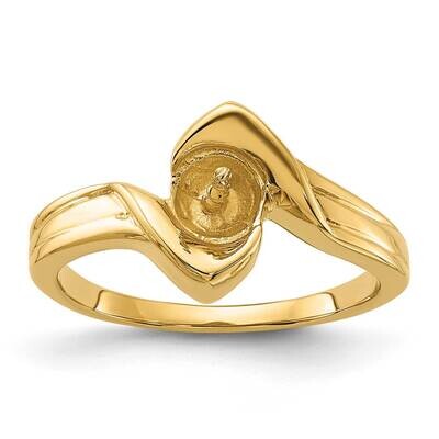 Cultured Pearl Ring Mounting 14k Gold Polished Y1912, MPN: Y1912,