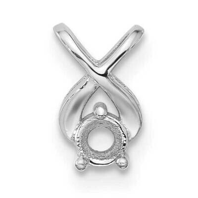 Holds 2.9mm Stone, Chain Slide Mounting 14k White Gold XP686W, MPN: XP686W,