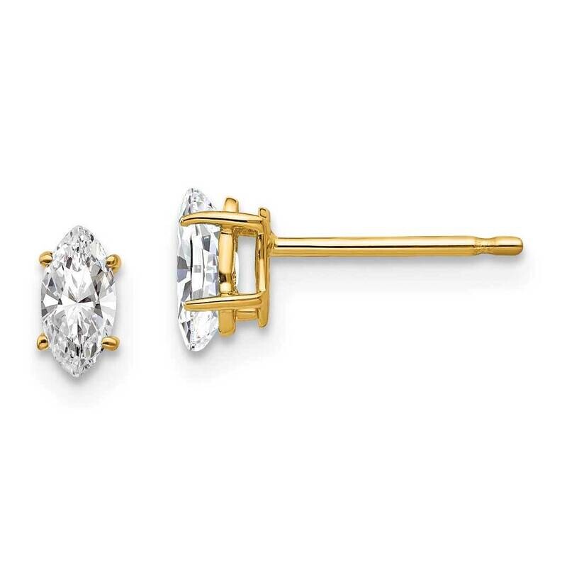 5x2.5mm Marquise CZ Diamond earring 14k Gold XE101CZ Diamond, MPN: XE101CZ, 883957089072